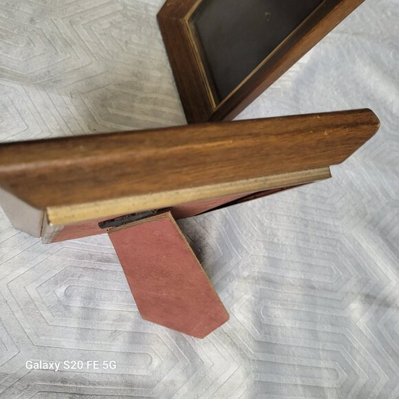 Vintage Wood Picture Photo Frames Self Standing 1970s Set of Two 2 MCM - Picture 16 of 16